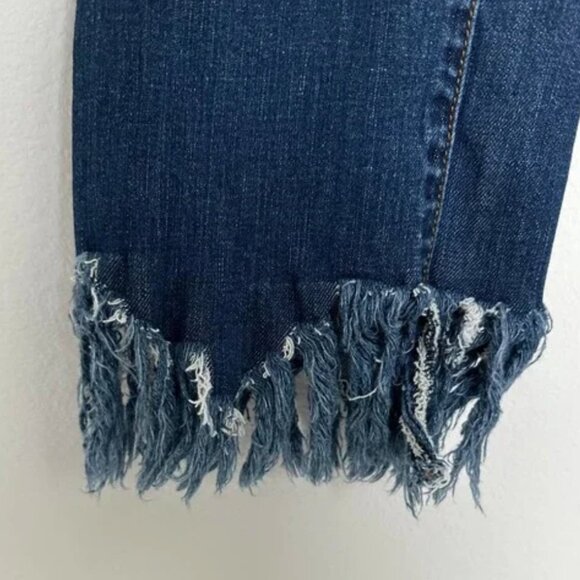 🥳 FINAL SALE 🎉 Kancan Hippie Distressed Fringed Jean Sz 26 - Picture 5 of 10